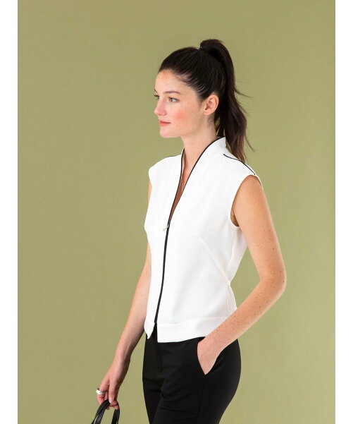 agnes b. - CHEMISE Sleeveless Zip Shirt